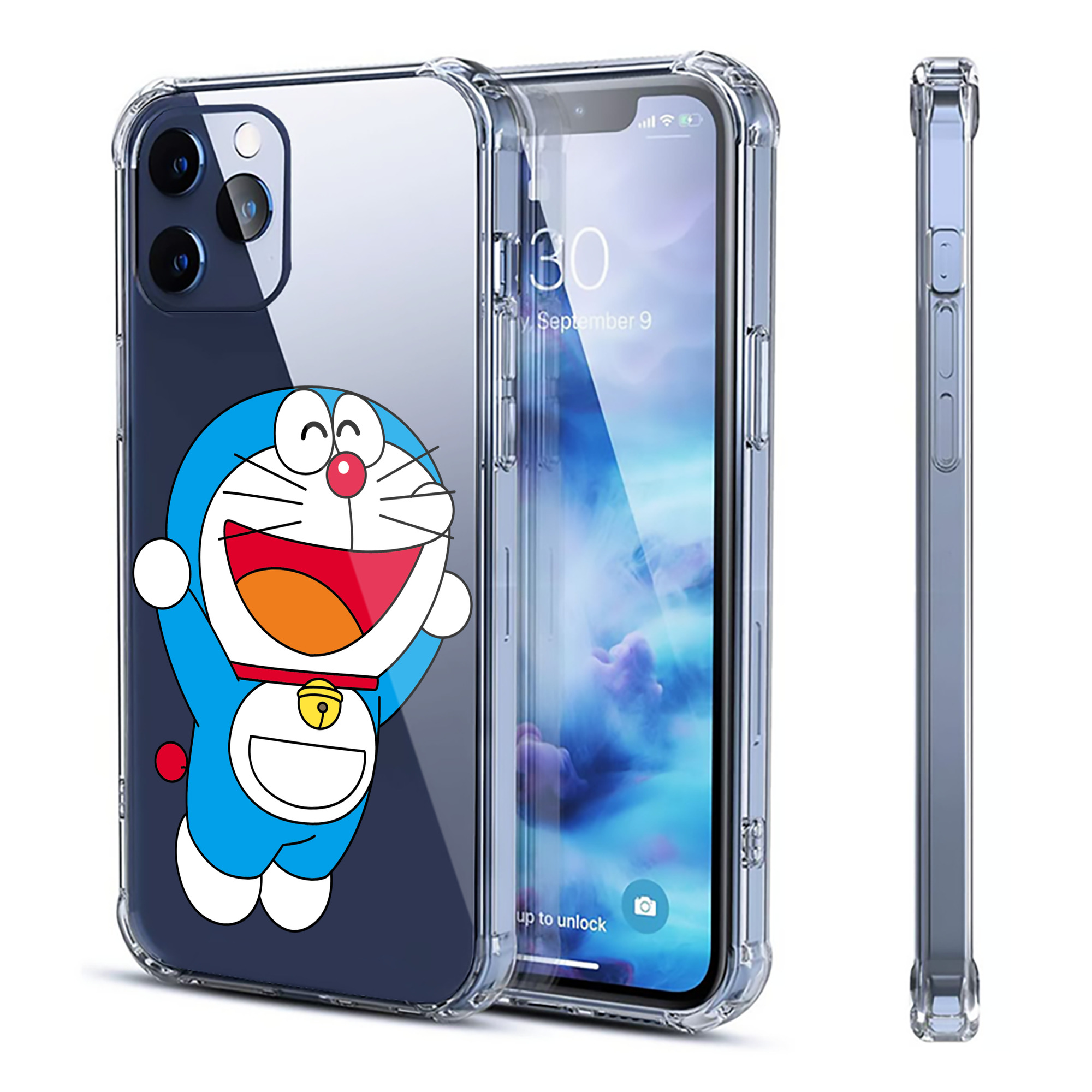 （画像用） ドラえもん Doraemon 【iPhone 12シリーズ対応】透明スマホケース（クリアソフトケース）